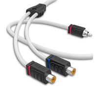 DS18 MOFCR-2F1M 2 Female 1 Male Car Audio Speaker Marine Tinned OFC RCA Y Splitter Adapter Connector Cable