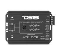 DS18 MTLOC2 2-Channel High-to-Low Level Line Output Converter with Remote Turn-On | 40V Speaker-Level to RCA Converter | Compact Aluminum Housing | Noise-Free Signal for Amplifiers