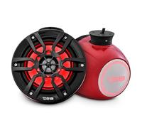 DS18 NXL-PS6R Mini 6.5" Boat Marine Pod Speakers 600 Watts RGB LED Jetski ATV UTV Red