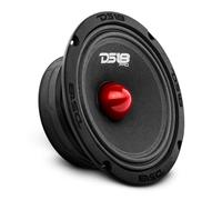 DS18 PRO-GM6.4B Midrange Loudspeaker 6.5" Red Aluminum Bullet, 480W Max, 4 Ohms,1.5" Kapton VC Premium Quality Audio Door Speakers for Car or Truck Stereo Sound System (1 Speaker)