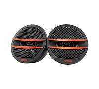 DS18 TX1R Tweeter X1 1.38-inch 200 Watts Max Pei Dome Ferrite Tweeters with Mounting Kit Angle, Flush, & Surface - Set of 2 (Black/Red)