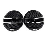 DS18 TX1S Tweeter X1 1.38-inch 200 Watts Max Pei Dome Ferrite Tweeters with Mounting Kit Angle, Flush, & Surface - Set of 2 (Black/Silver)