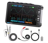 DS215H Portable Oscilloscope, Dual Channel 50MHz Bandwidth with 250MS/s Sampling Rate 3.5 Inch IPS Display Signal Generator 400V Peak Voltage(DS215H as standard)