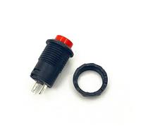 DS228 DS428 Push Button Switch On/off Latching Or Momentary Locking 12V 5Pcs(5Pcs Red,Momentary)