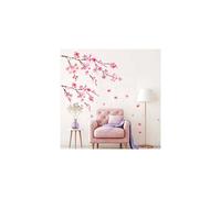 DS6-1903 Cherry Blossoms Flowers Wall Art Stickers Sakura Branches Floral Wall Decals Removable Decorations Poster Bedroom Living Room