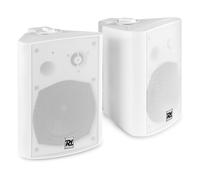 Power Dynamics PD DS65MW 6.5-Inch Wall Mounted Bluetooth Speakers, 125W Wireless Speaker System, White Music Audio Set for Home, Office or Commercial Use, Clear Sound Performance