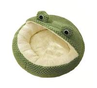 Dsacxixai Cute Cat Bed Semi Enclosed Cat Bed Indoor Lovely Crystal Velvet Igloo For Cat Warm Cave Sleeping Bed For Puppy And Cat (S Semi-Enclosed)