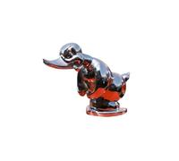 Dsadrwq 1 Pcs Angry Rubber Duck 3D Car Chromed Metal Hood Ornament for Vehicles (Silvery)