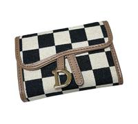 Dsadrwq Credit Card Organizer for Women 11 Card Slots Checkered Wallet Rfid Blocking Women Checkered Card Holder Accordion Purse Small, Earthy yellow, Urban Simplicity