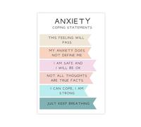 DSAHOZUD Anxiety Mental Health Canvas Wall Art Posters And Prints Room Aesthetic Bedroom Office Decor 12x18inch(30x45cm)