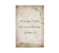 DSAHOZUD Bible Verse Wall Art Galatians 2 20 Canvas Wall Art Posters And Prints Room Aesthetic Bedroom Office Decor 16x24inch(40x60cm)