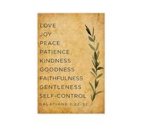 DSAHOZUD Bible Verse Wall Art Galatians 5 22 Canvas Art Wall Decor Posters Home Bar Restaurant Garage Cafe Logo Gift 12x18inch(30x45cm)