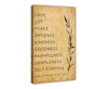 DSAHOZUD Bible Verse Wall Art Galatians 5 22 Canvas Modern Poster Wall Art Prints Paintings Living Room Bedroom Decor 16x24inch(40x60cm)
