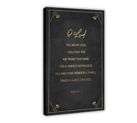 DSAHOZUD Bible Verse Wall Art Isaiah 25 1 Canvas Wall Art Posters And Prints Room Aesthetic Bedroom Office Decor 24x36inch(60x90cm)