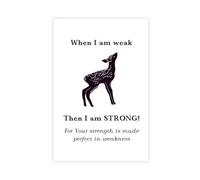DSAHOZUD Corinthians 12 9 Strength In Weakness Canvas Art Wall Decor Posters Home Bar Restaurant Garage Cafe Logo Gift 12x18inch(30x45cm)