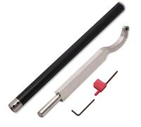 DSAINT Swan Neck Hollower Carbide Tipped Bowl Lathe Chisel Mini Tool Bar Wood Turning Tool Set With Ci3 12mm Round Carbide Insert