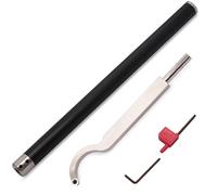 DSAINT Swan Neck Hollower Tools Bar Wood Turning Tool Set Carbide Tipped Bowl Lathe Chisel with Ci3 12mm Round Carbide Insert Cutter