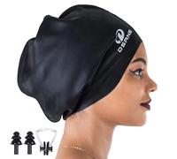 Dsane Extra Large Swimming Cap Women and Men,Special Design Swimming Hat for Long Hair,Swim Cap for Very Long Thick Curly Hair&Dreadlocks Weaves Braids Afro Silicone Keep Your Hair Dry