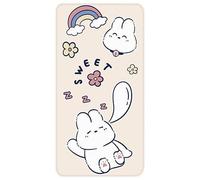 DSAoTeng Cartoon Rabbit Runner Area Rug - Soft Shaggy Lamb Fleece Cute Accent Carpet Non Slip Non-Shedding Easy Care Thicken Mat for Bedroom Dorm Bedside Entryway Decor (#1,60x180cm)