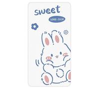 DSAoTeng Cartoon Rabbit Runner Area Rug - Soft Shaggy Lamb Fleece Cute Accent Carpet Non Slip Non-Shedding Easy Care Thicken Mat for Bedroom Dorm Bedside Entryway Decor (#5,40x120cm)