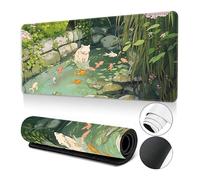 DSAoTeng Cat Gaming Mouse Pad - Kawaii Anime Large Desk Mat with Cute Cat Pattern Non-Slip Rubber Base Extended Keyboard Mousepad for Computer Laptop Home Office Gaming (#6,600cmx1200cmx3mm)