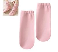 DSAoTeng Coral Fleece Slipper Crew Socks for Women - Soft Fuzzy Non Slip Warm Sleep Socks, Cozy Thermal Elastic Sock Cuffs with Anti Odor & Sweat Absorbing Design for Home Bedroom (Pink,One Size)