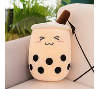 DSAoTeng Cute Cartoon Boba Milk Tea Soft Plush Doll - Kawaii Bubble Tea Stuffed Toy Pillow, Cute Creative Food Milk Cup Plush Cushion for Bed Sofa Sleeping Hugging Decoration (#2,25cm)