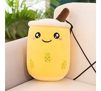 DSAoTeng Cute Cartoon Boba Milk Tea Soft Plush Doll - Kawaii Bubble Tea Stuffed Toy Pillow, Cute Creative Food Milk Cup Plush Cushion for Bed Sofa Sleeping Hugging Decoration (#10,25cm)