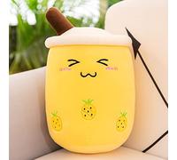 DSAoTeng Cute Cartoon Boba Milk Tea Soft Plush Doll - Kawaii Bubble Tea Stuffed Toy Pillow, Cute Creative Food Milk Cup Plush Cushion for Bed Sofa Sleeping Hugging Decoration (#3,25cm)