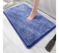 DSAoTeng Luxury Tufted Toilet Rugs - U Shaped & Square Bathroom Mats, Super Soft Absorbent Microfiber Non Slip TPR Backing Washable Plush Shaggy Floor Rug for Entryway Shower Room (#9,Square 40X60CM)
