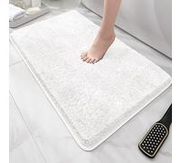 DSAoTeng Luxury Tufted Toilet Rugs - U Shaped & Square Bathroom Mats, Super Soft Absorbent Microfiber Non Slip TPR Backing Washable Plush Shaggy Floor Rug for Entryway Shower Room (#7,Square 40X60CM)