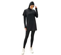 DSAoTeng Muslim Hijab Tracksuit 3 Piece Set Modest Islamic Dubai Sportswear Arab Turkey Gym Yoga Wear Outdoor (L,# 4)
