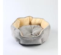 DSAoTeng Pet Bed with Removable Cushion Pillow - Fluffy Cat Dog Bed with Soft Side Support, Cozy Indoor Nest with Double-sided for Small Dogs Puppies Kittens All Seasons Sleeping Lounge (#1,S)