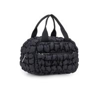 DSAoTeng Quilted Lunch Bag for Women - Soft Waterproof Nylon Tote with Cotton Strap Insulated Reusable Cooler Portable Large Capacity Lunch Box for Work Picnic Travel Beach Party Office (#1)