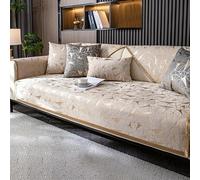 DSAoTeng Upgraded Couch Covers - Luxury Gold Stamping Velvet Sofa Cushion Pads Non Slip Washable Sectional Couch Slipcover Furniture Protector for Pets Living Room All Seasons (#12,70x180cm)