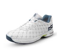 DSC Biffer 22 Cricket Shoes | Lightweight Upper | Rubber Outsole | TPU Shank EVA Midsole | Lesser Foot Fatique | Provides Unique Look White