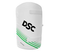 DSC Intense Attitude Cricket Thigh Pad (Youth Right, White) | Secure & Comfort Fit | Elasticated straps | Adjustable