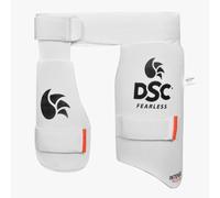 DSC Intense Passion Combo Thigh Pad | Color: White | Hard Shell For Superior Protection | High Density Foam Inside | Wide Comfort-Fit