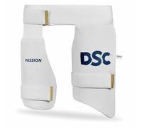 DSC Intense Passion Combo Thigh Pad | Color: White | Size: Mens RH | Material: PVC | For Men & Boys | Adjustable | High-Density Foam Inside | Hard Shell for Superior Protection | Wide Comfort-Fit