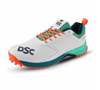 DSC Men's Jaffa 22 Cricket Shoe, Sea Green/Fluro Orange, 10 UK