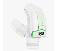 DSC Split 4000 Cricket Batting Gloves | Color: White | Size: Mens Right Hand | Material: Leather| 3 Piece Sidebar Padding | Leather Palm | Multi Flexpoints Construction | Fiber Reinforce Protection