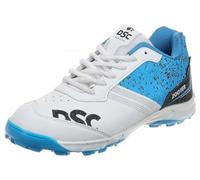 DSC Zooter Cricket Shoes | White/Black | for Boys and Men | Polyvinyl Chloride | 9 UK, 10 US, 43 EU