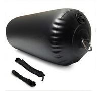 DSCRAFT Heavy-Duty Inflatable PVC Boat Fenders (18"x40") Stationary Dock Boats Yacht Sailboats Black