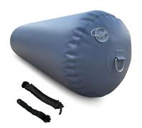 DSCRAFT Heavy-Duty Inflatable PVC Boat Fenders Stationary Dock Yacht Sailboats Dark Grey (18"x30")