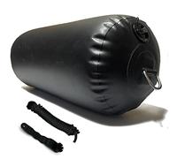 DSCRAFT Heavy-Duty Inflatable PVC Fenders (18"x40") Stationary Dock Boats Yacht Sailboats Black