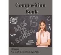 dscraftyhands Back to school/ Teacher, 100 page, 2 sided, 7 1/2 x 9 3/4 in, wireless, college ruled composition book/ Journal