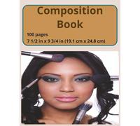 dscraftyhands Black Beauty, Makeover, back to school, 100 page, 2 sided, 7 1/2 x 9 3/4 in, wireless, college ruled composition book/ Journal