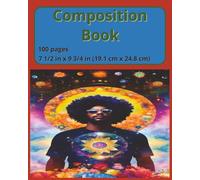 dscraftyhands Hippy, African American, back to school, 100 page, 2 sided, 7 1/2 x 9 3/4 in, wireless, college ruled composition book/ Journal
