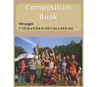dscraftyhands Hippy Group, back to school, 100 page, 2 sided, 7 1/2 x 9 3/4 in, wireless, college ruled composition book/ Journal