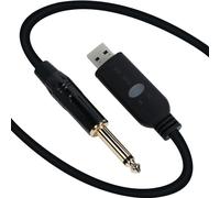 DSD TECH SH-AU20B USB to 6.35mm Recording Audio Cable Supports 96Khz 24Bit Sampling Rate